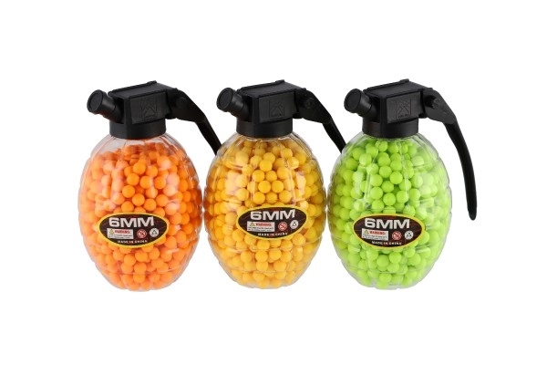 Kugler til pistol 800 stk 6mm gummi 10cm i granat 3 farver