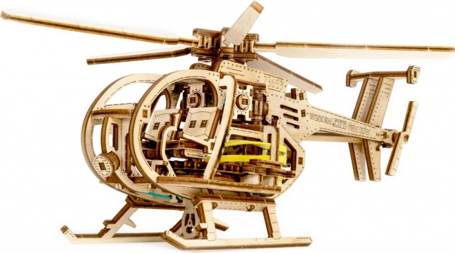 Træ 3D puslespil helikopter