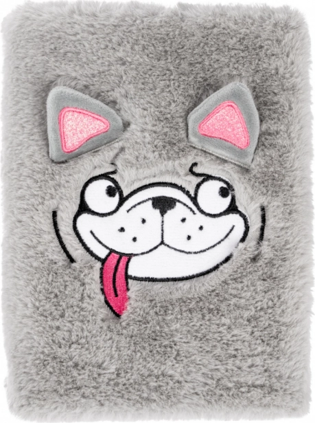 Baagl notes plysbamse Doggie – linjeret notesbog