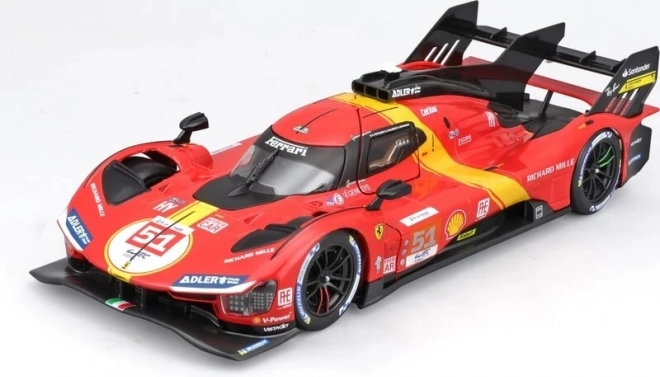Byggemodel Bburago 1:24 Ferrari Racing 499P LMH 2023 - Vinder af 24h Le Mans