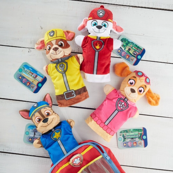 Manásci 4stk stof Paw Patrol i æske 26x30x6cm