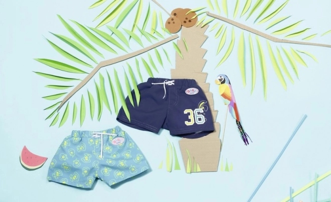 Baby born strand sommer shorts blå