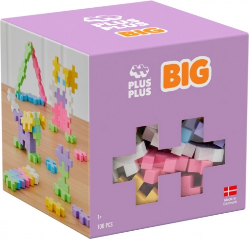Plus-Plus BIG pastelfarvet byggesæt 100 stk