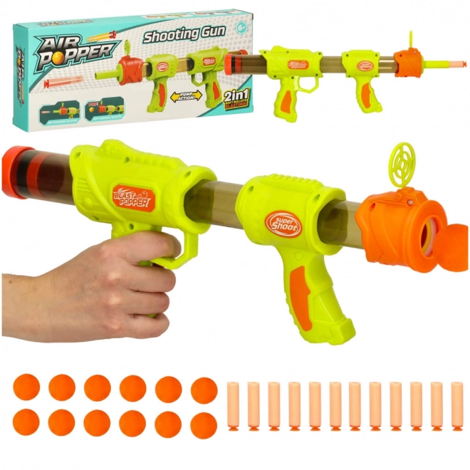 Børnepistol 2-i-1 grøn