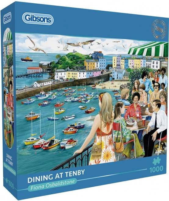 Puslespil Middag i Tenby 1000 brikker