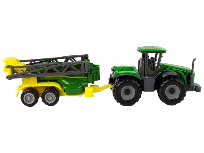 Landbrugsbil Traktor med sprøjte Grøn