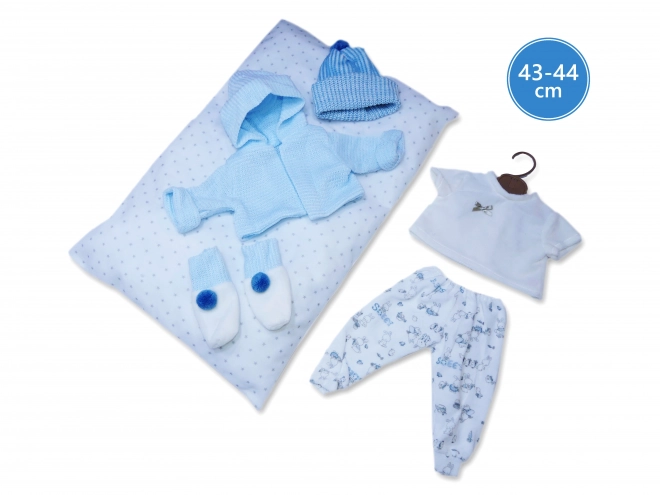 Realistisk babydukke med lyde og blødt krop 44 cm