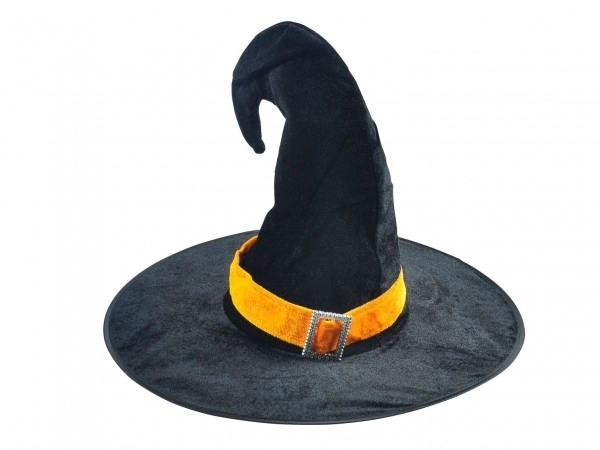 Troldmandshat voksen sort 44x34cm karneval