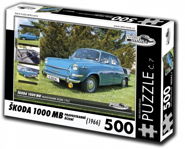 Puslespil RETRO-AUTA Škoda 1000 MB 1966 – 500 brikker