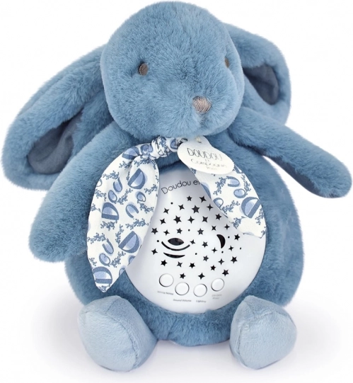 Doudou spilledåse med projektion Blå kanin