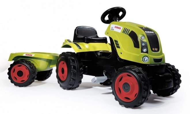 Pedaltraktor CLAAS Arion 400 med vogn grøn