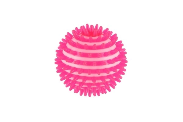 Massagebold antistress gummi 8cm med lys 6 stk i boks
