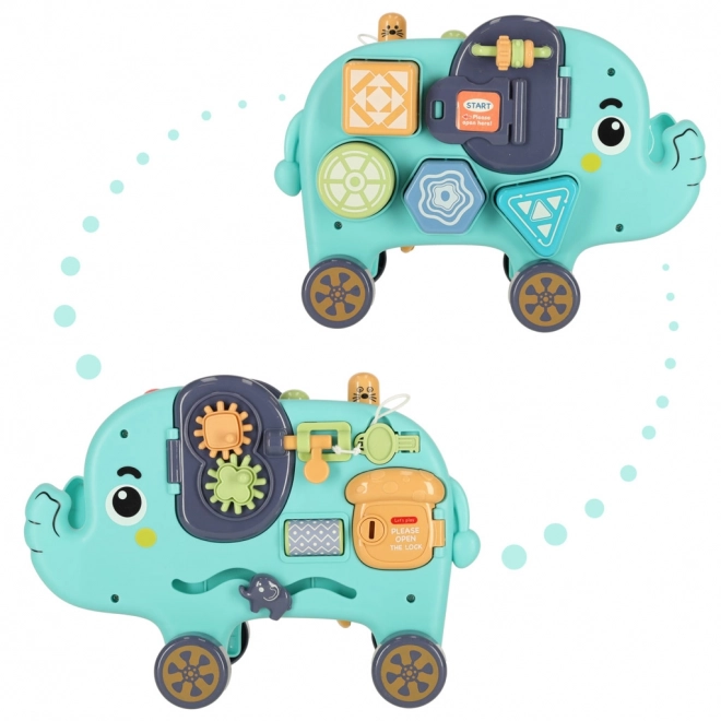 Interaktiv klodssortering montessori elefant 26 cm