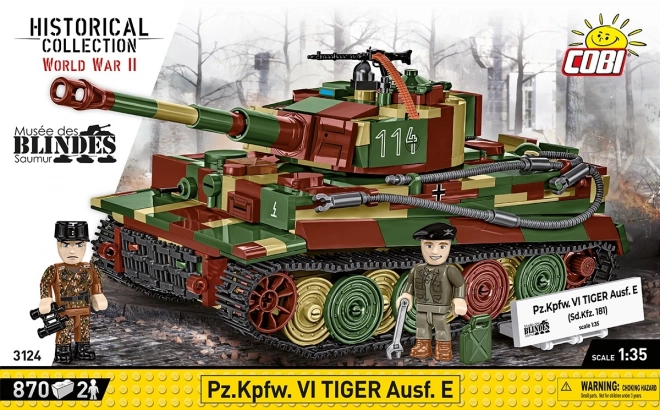 Modeltanken Tiger I af 870 klodser