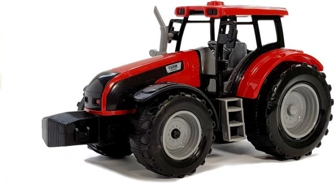 Realistisk rød traktor til actionfyldt leg