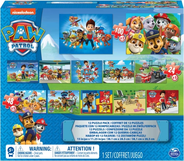 PAW Patrol stort puslesæt 12 stk.