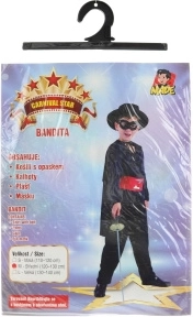 Børnekostume bandit, størrelse 120–130 cm