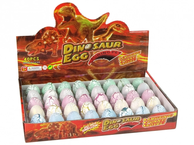 Magiske Dino-Æg, der Klækker 4 cm Hvide