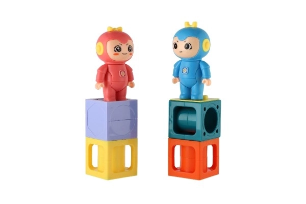 Magnetisk kuglebane med figurer plast 102 stk i kasse 49x35x9cm