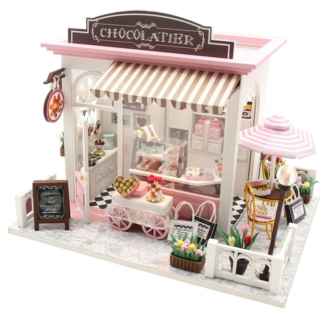 Dvædeti miniature dukkehus Chokoladefabrik