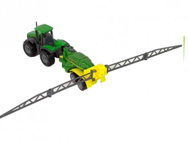 Landbrugsbil Traktor med sprøjte Grøn