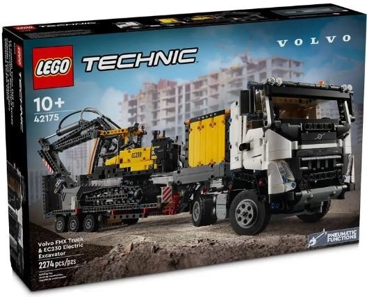Lego Technic Volvo FMX lastbil og EC230 Electric gravemaskine