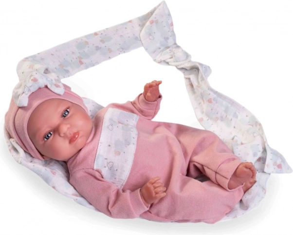 Realistisk dukke Min lille Reborn Tufi med blødt krop 33 cm