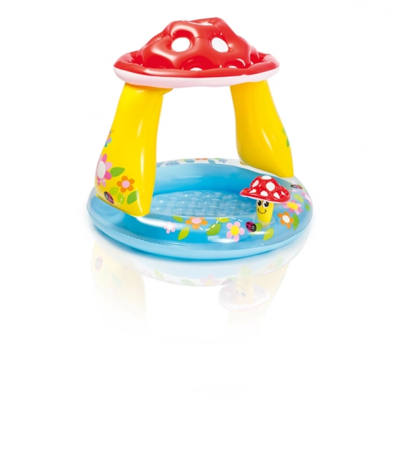 Pool oppustelig bund baby fluesvamp 102x89cm fra 1-3 år