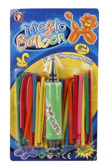 Model ballooner med pumpe 24 stk