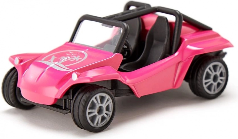 Detaljeret lyserød buggy med frihjul