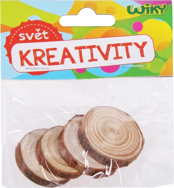 Træskiver 3–4 cm, sæt med 4 stk.