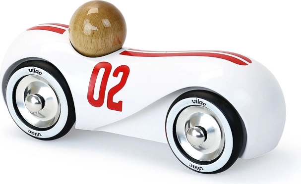 Vilac træ racerbils Streamline vintage hvid