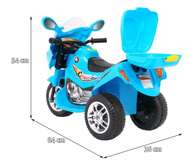 Triciclet BJX-088 elektrisk motorcykel + lyde + lys – Blå
