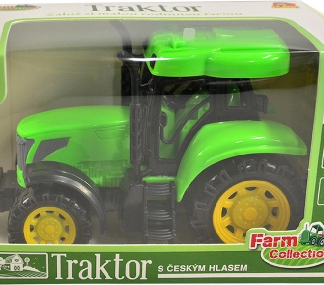 Traktor med tjekkisk stemme, lys og lyd, 14 cm