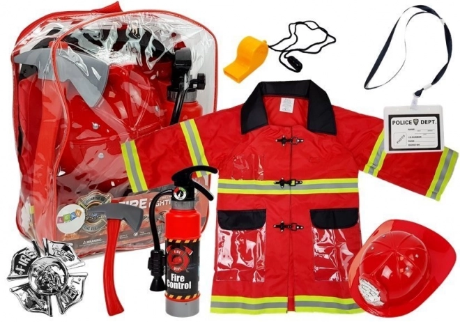 Børne brandmandskostume med tilbehør