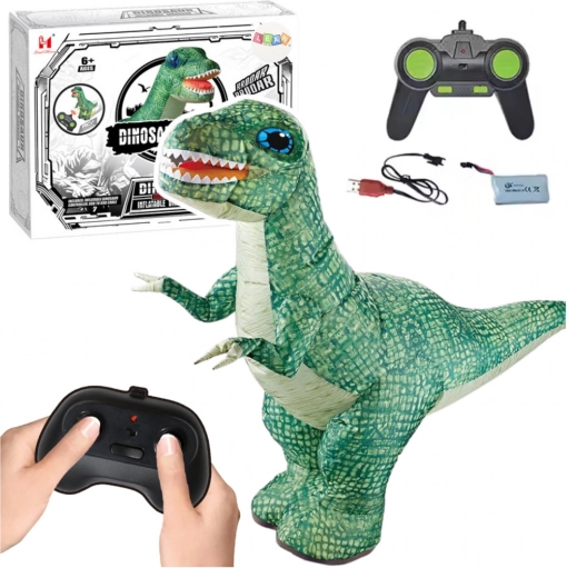 Stor oppustelig dinosaur fjernstyret RC grøn
