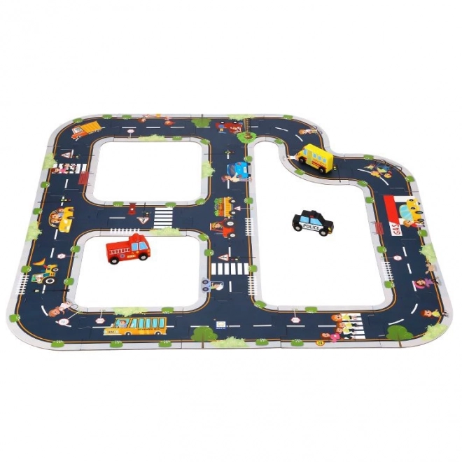 Tooky Toy Autovej Puslespil