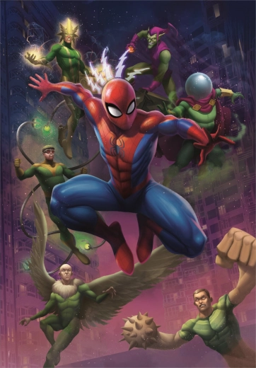 Puslespil 1000 brikker spiderman