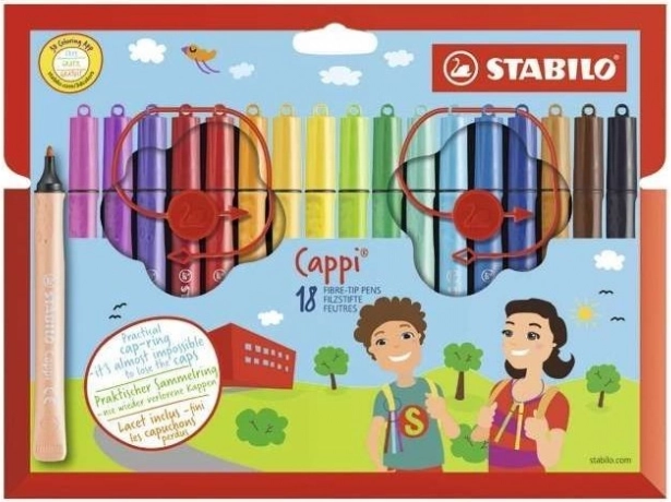 STABILO Cappi tuscher – sæt med 18 stk.