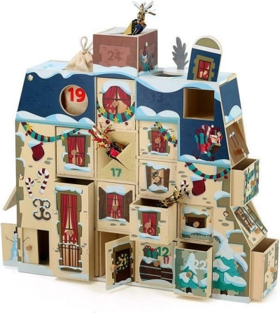 Vilac træ adventskalender hus