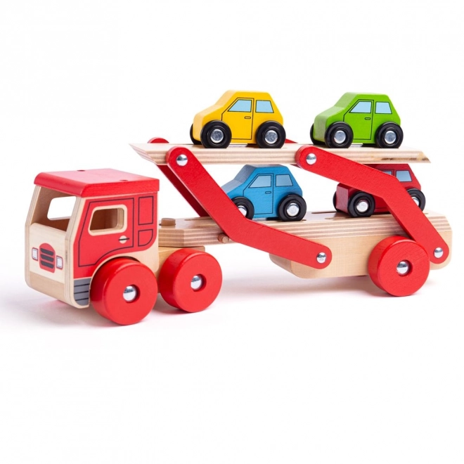 Trælastbil med biler fra Bigjigs Toys