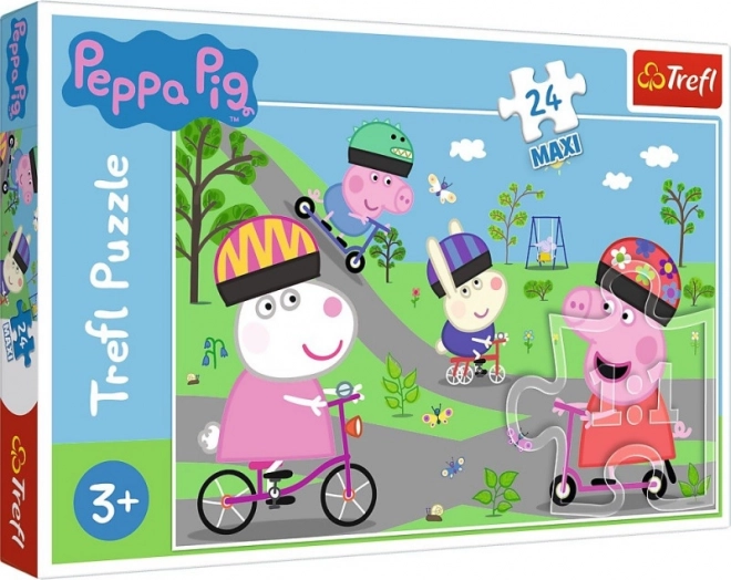 MAXI puslespil 24 brikker – en aktiv dag med PEPPA