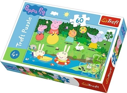 Puslespil Grisling Peppa/Peppa Pig Feriesjov 33x22cm 60 brikker i æske 21x14x4cm