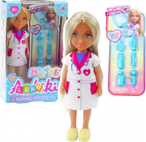 Mini lægedukke med medicinske tilbehør
