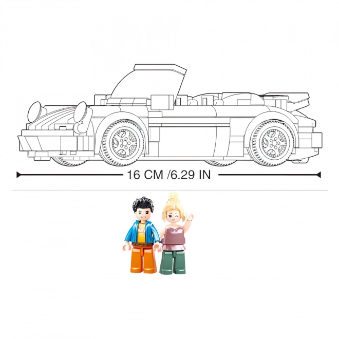 Gul sportsvogn Sluban ModelBricks
