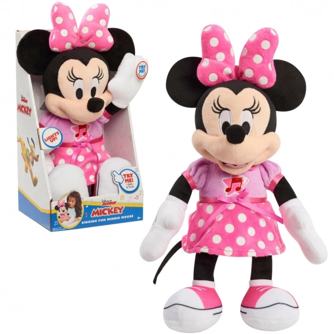 Syngende plysbjørn Minnie Mouse