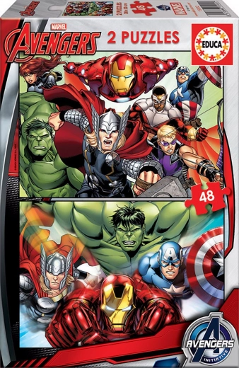 Puslespil EDUCA Avengers: Sammenhold 2×48 brikker