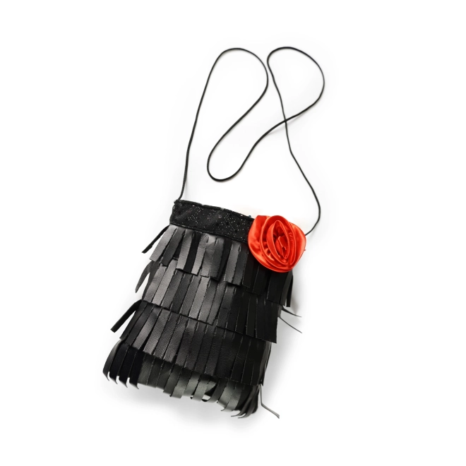 Skuldertaske med rose