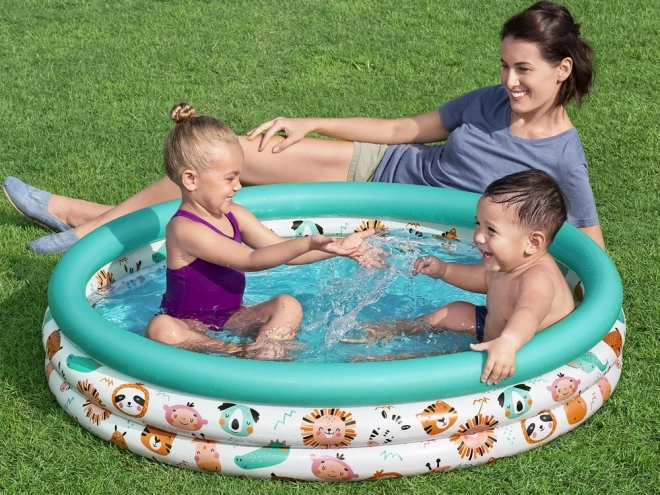Bestway børneopblæselig pool Safari dyr