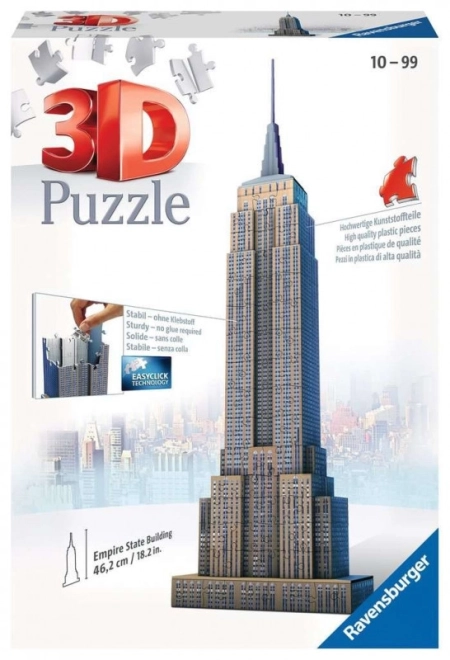 3D puslespil Empire State Building New York fra Ravensburger 216 brikker